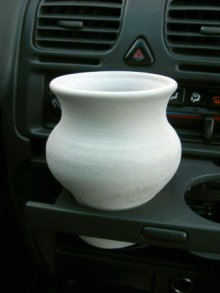 ceramic travel coffee mug in cup holder