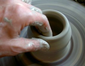 ceramic coffee travel mug throwing