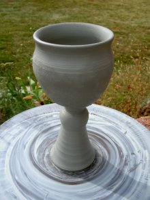 clay pot projects wine glass greenware
