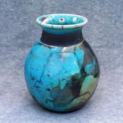 Raku Vase